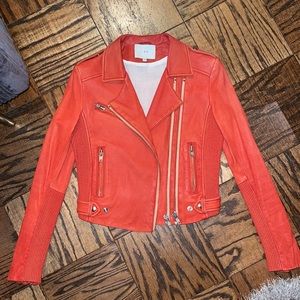 IRO red leather jacket